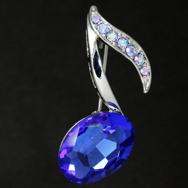 キラキラブローチ ８分音符 音楽雑貨 音楽アクセサリー