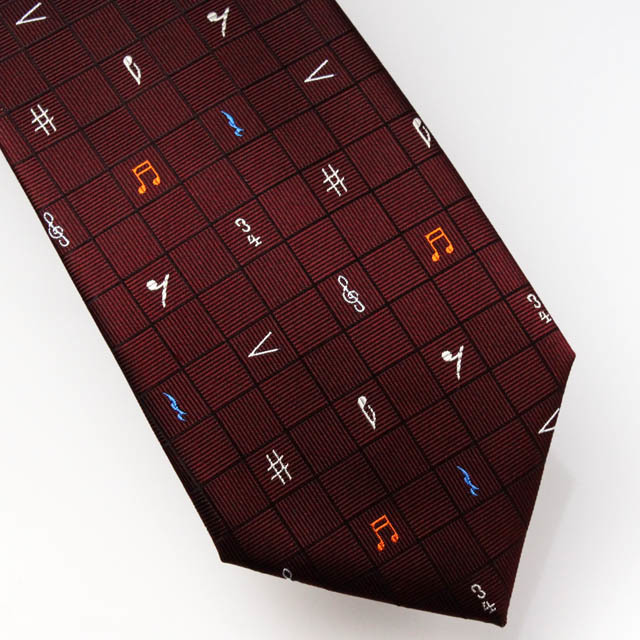 ネクタイ 音楽記号 西陣織 音楽雑貨 音楽ギフト