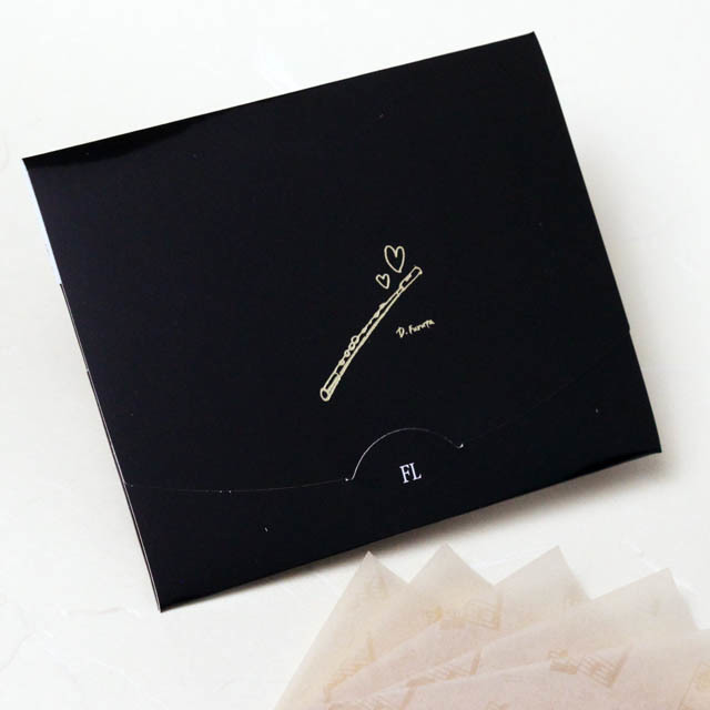 楽譜あぶらとり紙 クリーニングペーパー フルート 音楽雑貨