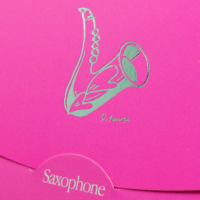 楽譜あぶらとり紙 サックス Pink シルバー 410015 音楽雑貨