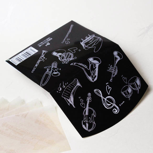 楽譜あぶらとり紙 クリーニングペーパー ト音記号 音楽雑貨
