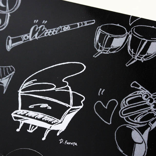 楽譜あぶらとり紙 クリーニングペーパー グランドピアノ 音楽雑貨