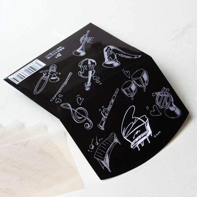 楽譜あぶらとり紙 クリーニングペーパー グランドピアノ 音楽雑貨