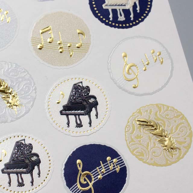 シール グランドピアノ 音楽雑貨 音楽グッズ