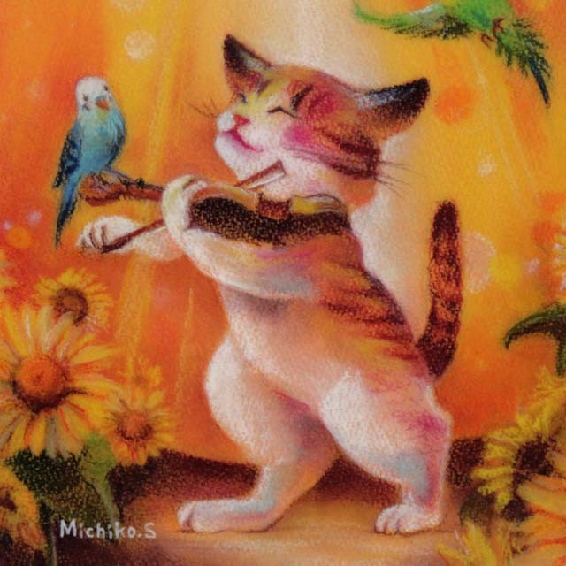 音楽雑貨 下島みちこ クリアファイル クリアフォルダ ひまわり