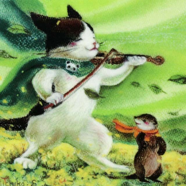 音楽雑貨 下島みちこ クリアファイル クリアフォルダ 風