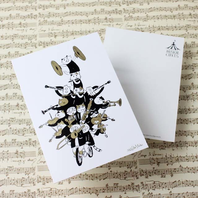 Musical Circus 3 ポストカード 自転車スター 音楽雑貨 音楽グッズ