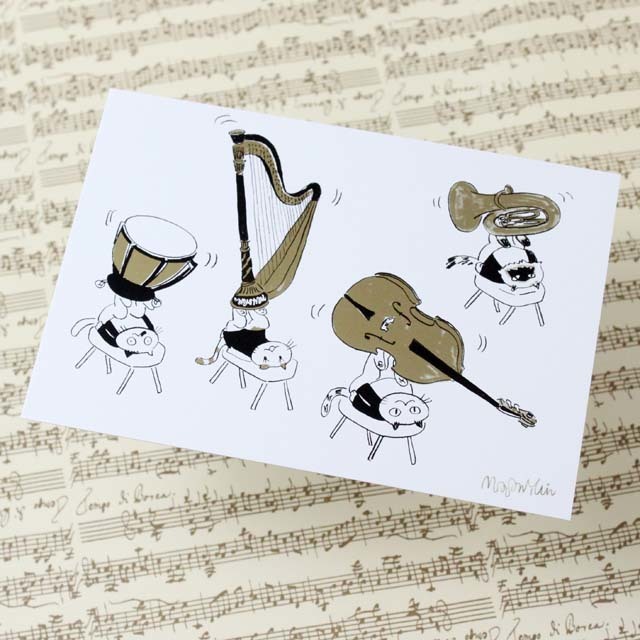 Musical Circus 4 ポストカード 足芸 音楽雑貨 音楽グッズ 