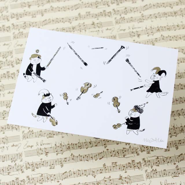 Musical Circus 7 ポストカード ジャグリング 音楽雑貨 音楽グッズ