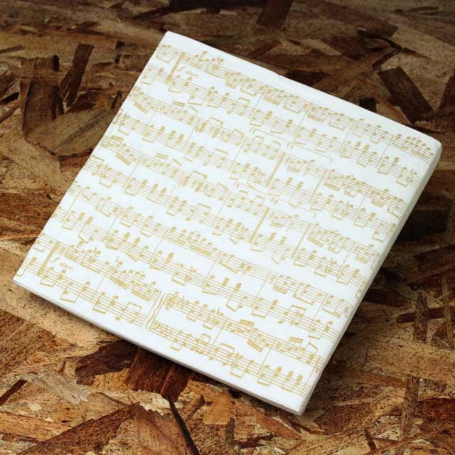 ペーパーナプキン 楽譜 大譜表 音楽雑貨