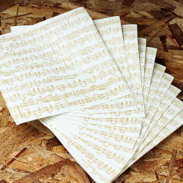 ペーパーナプキン 楽譜 大譜表 音楽雑貨