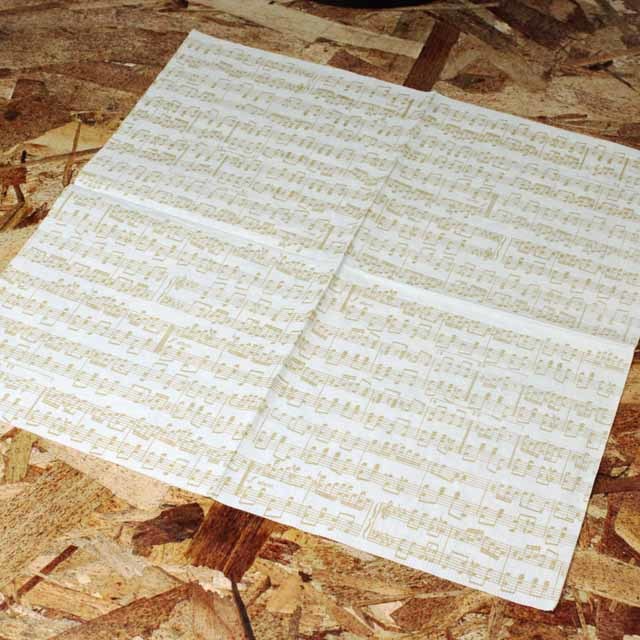 ペーパーナプキン 楽譜 大譜表 音楽雑貨