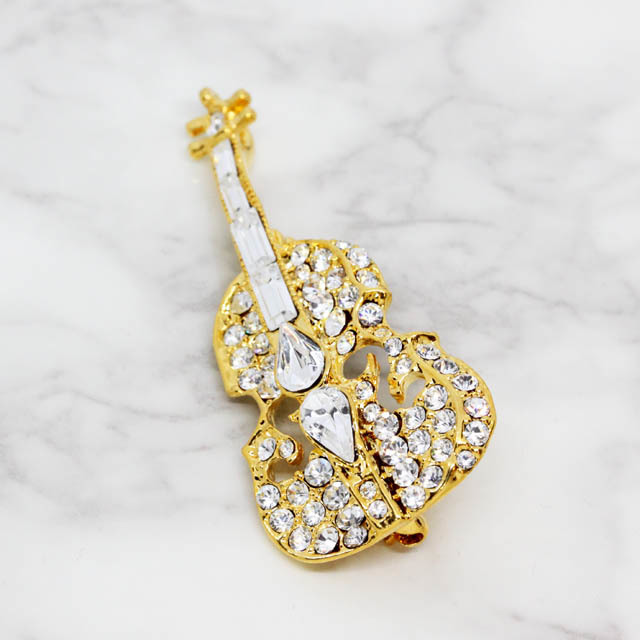 グランデスピッラ ブローチ ヴァイオリン 音楽雑貨 音楽アクセサリー