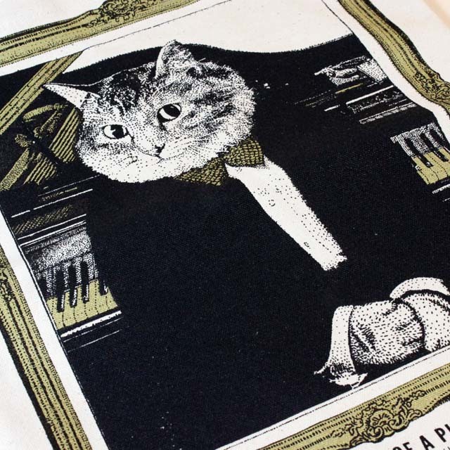 ピアノ 厚手コットンキャンバス トート 音楽雑貨