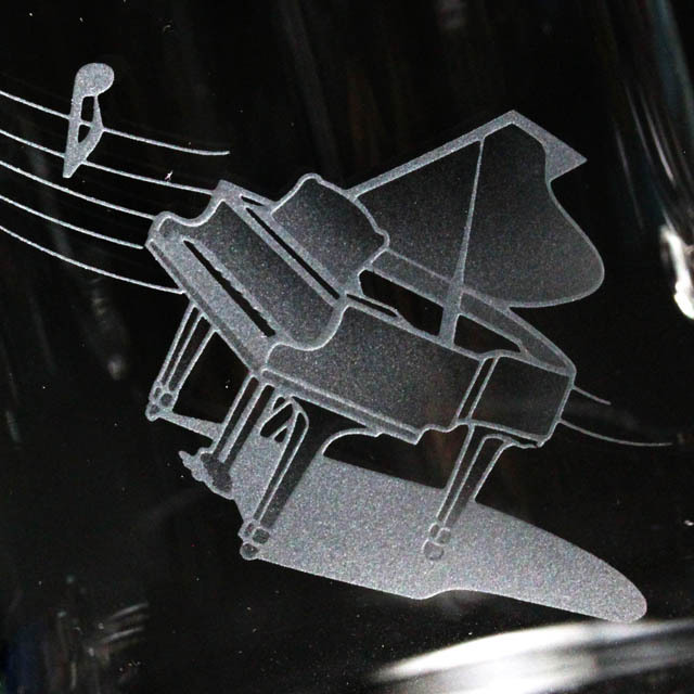 耐熱ガラス マグカップ グランドピアノ 音楽雑貨 音楽ギフト