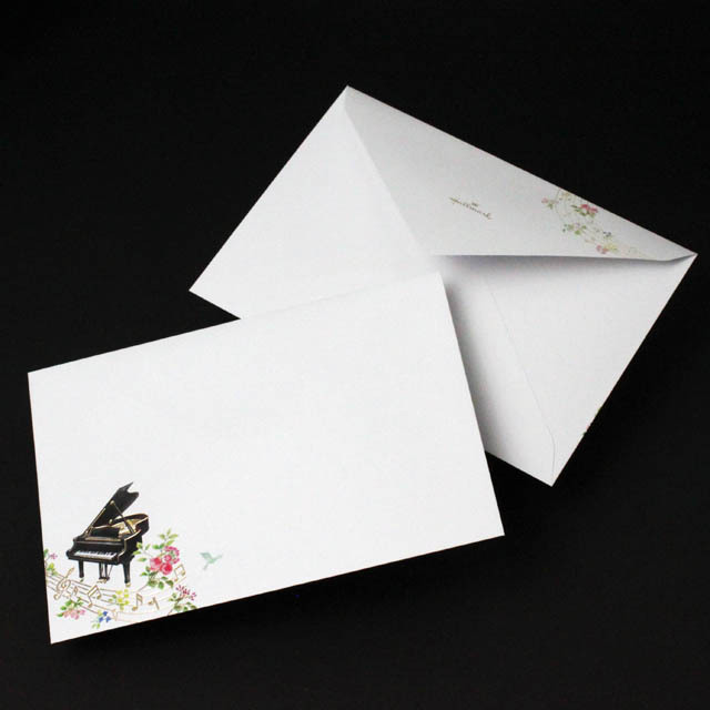 シーズナルハーモニー ピアノ 音符 音楽雑貨 封筒
