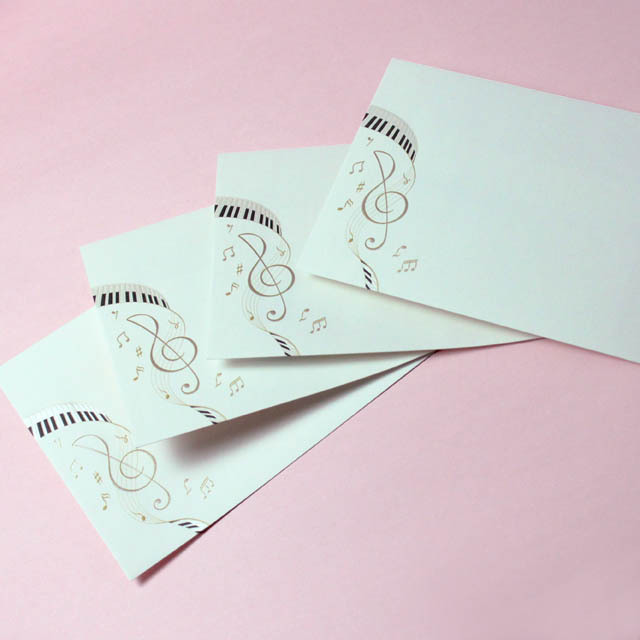 ト音記号とハーモニー 封筒 音楽雑貨 音楽グッズ