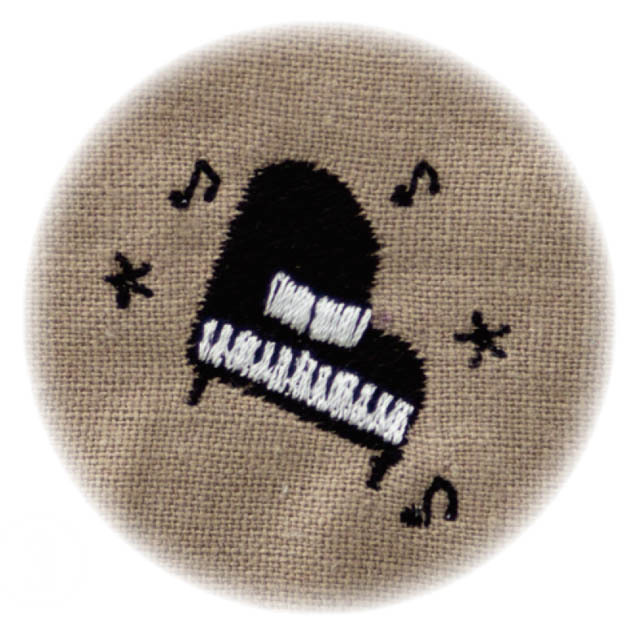 音楽刺繍マスク グランドピアノ 音楽雑貨 音楽グッズ