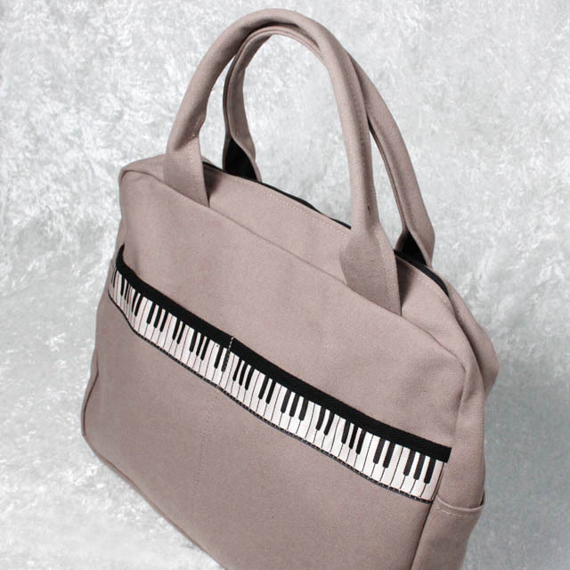 鍵盤織リボン レスナーバッグ ピアノ 音楽雑貨