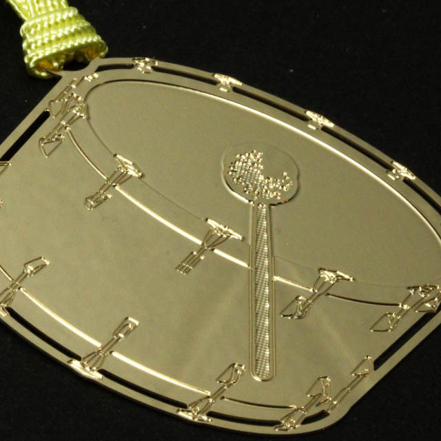 バスドラム BassDrum きんのしおり 純金メッキ栞 音楽雑貨 音楽グッズ