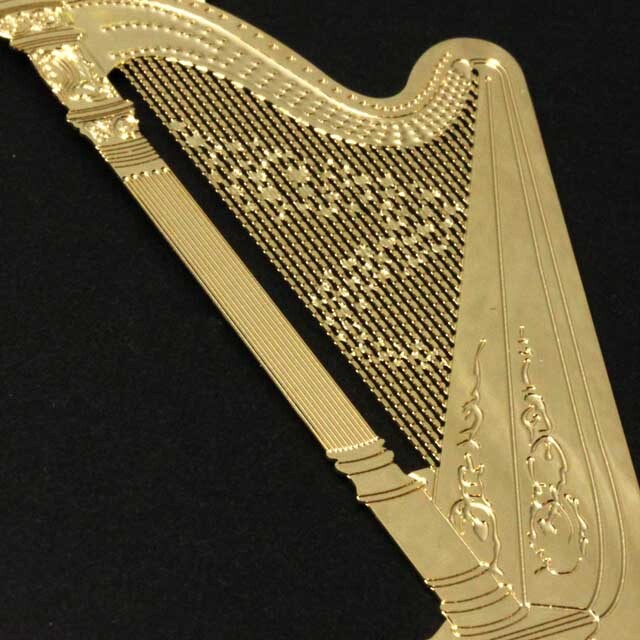 グランドハープ Harp きんのしおり 純金メッキ栞 音楽雑貨 音楽グッズ