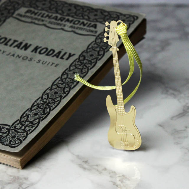 エレキベース Electric Bass きんのしおり 純金メッキ栞 音楽雑貨 音楽グッズ