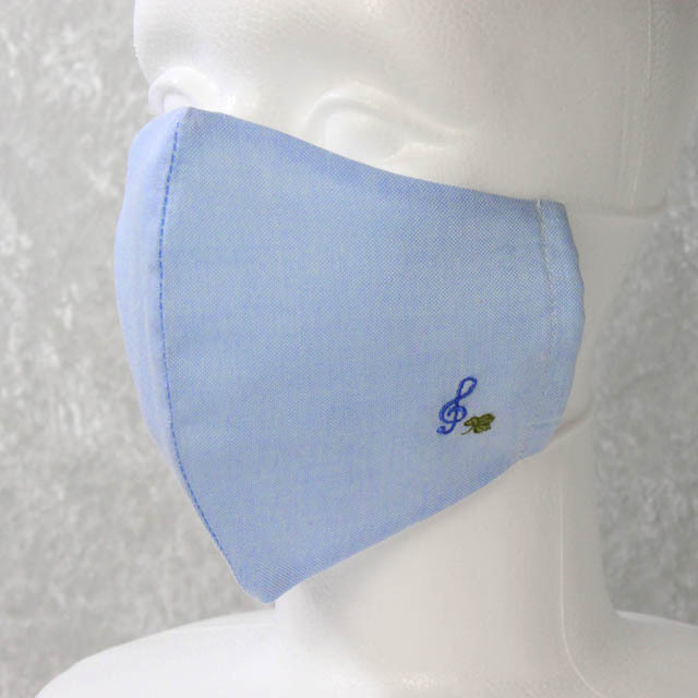 オックスフォード生地 マスク ト音記号 音楽雑貨 音楽グッズ