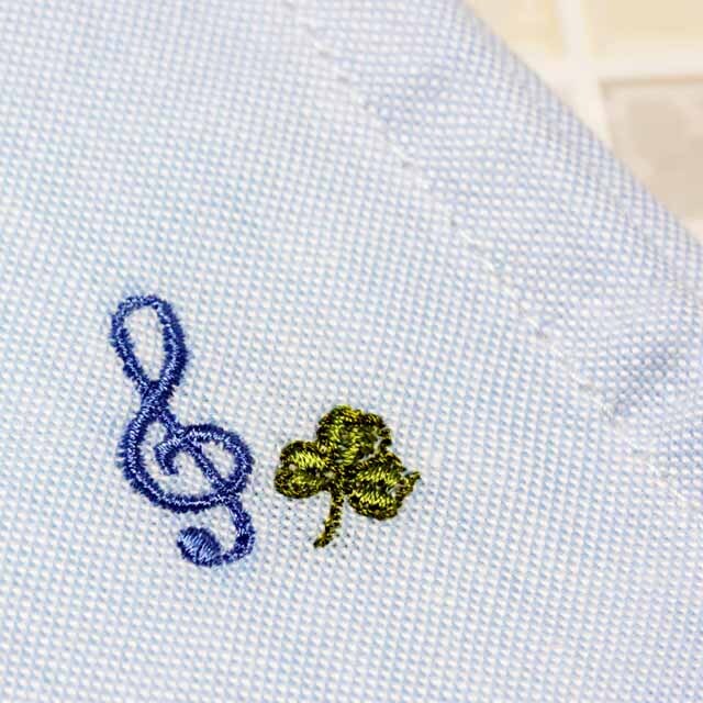 刺繍マスク 《 オックスフォード 》 ト音記号 ブルー 131958