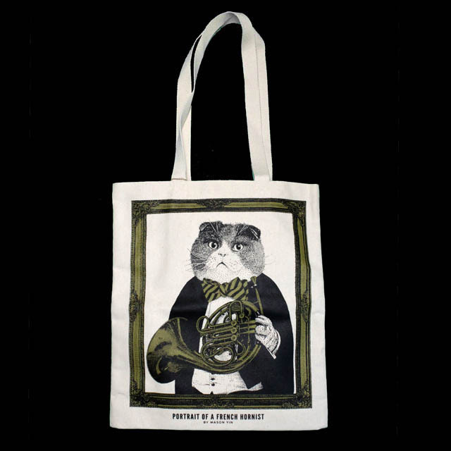 ホルン 厚手コットンキャンバス トート 音楽雑貨
