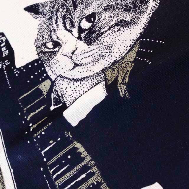 アップライトピアノ 厚手コットンキャンバス トート 音楽雑貨