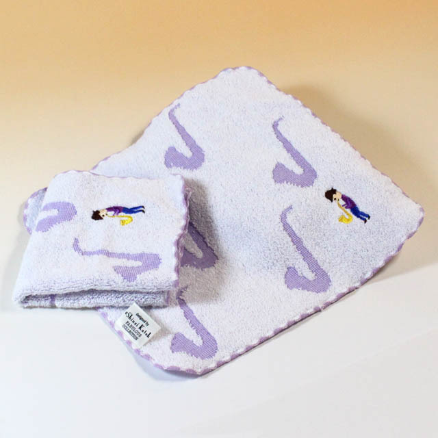 音楽雑貨 タオルハンカチ ShinziKatoh サックス