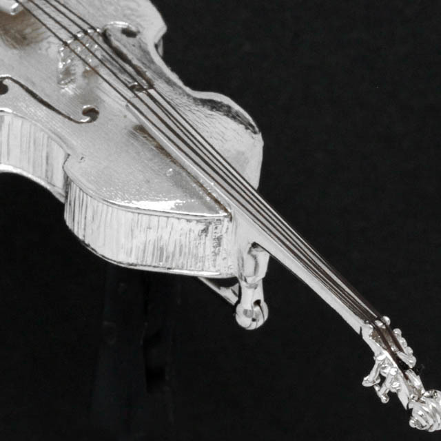 コントラバス Contrabass シルバー ブローチ SV925 音楽雑貨 音楽アクセサリー