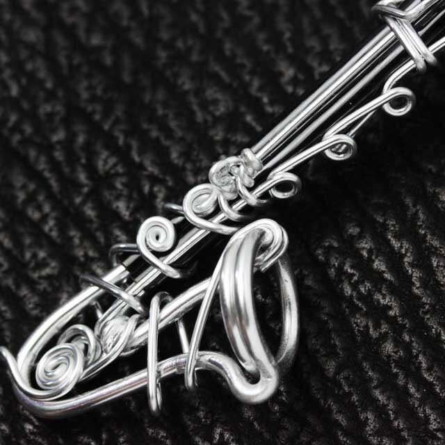 3D Wire Art バスクラリネット 100572 音楽雑貨・アクセサリー