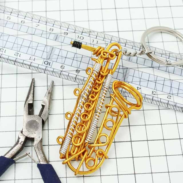 wire art ワイヤーアート バリトンサックス Britonesax バリサク 音楽雑貨 音楽グッズ