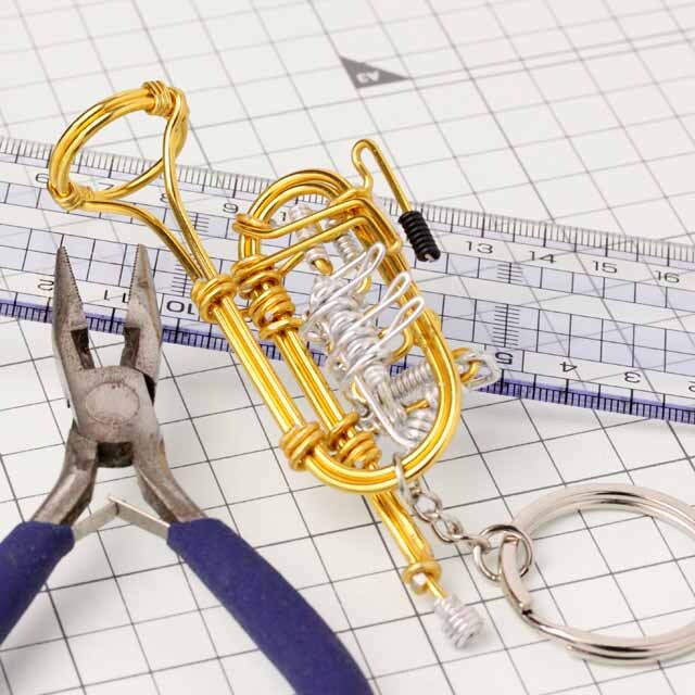 wire art ワイヤーアート ロータリー トランペット Rotary Trumpet 音楽雑貨 音楽グッズ