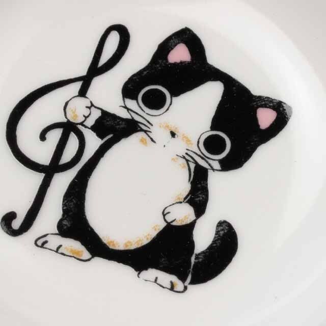 Ｙamaneko ト音記号 豆絵皿 音楽雑貨