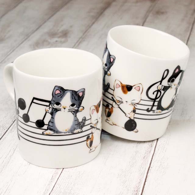 マグカップ 《Yamanekoと音符》 音楽雑貨・アクセサリー専門店