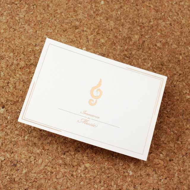ト音記号 G-Clef 絵葉書 ポストカード 箔押 音楽雑貨