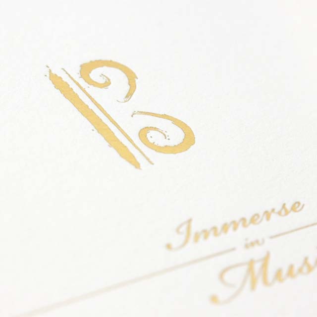 流麗ポストカード 箔押 ハ音記号 音楽雑貨 アクセサリー専門店 プレリュード