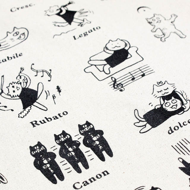 Classic Cat 音楽用語図説 トートバッグ 音楽雑貨 音楽グッズ