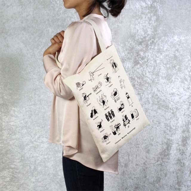 Classic Cat 音楽用語図説 トートバッグ 音楽雑貨 音楽グッズ