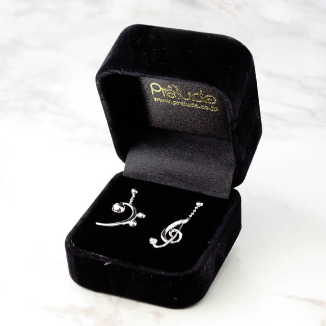 SV925 シルバーピアス ト音記号 ヘ音記号 音楽雑貨