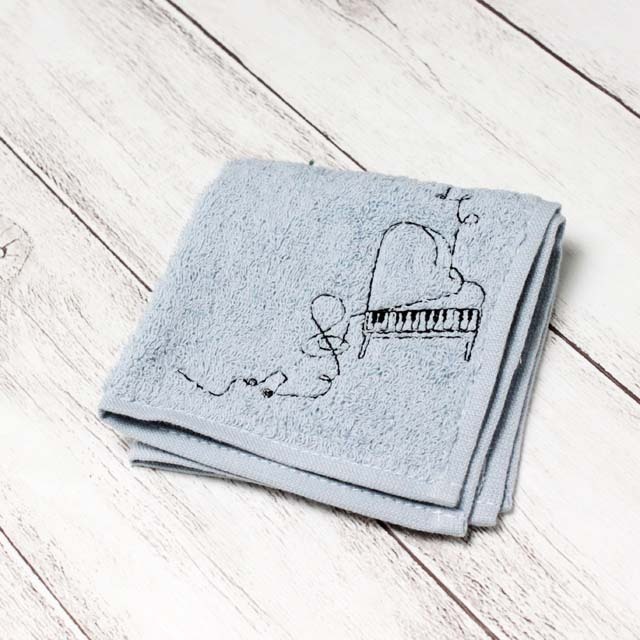 グランドピアノ 音楽雑貨 音楽グッズ タオルハンカチ