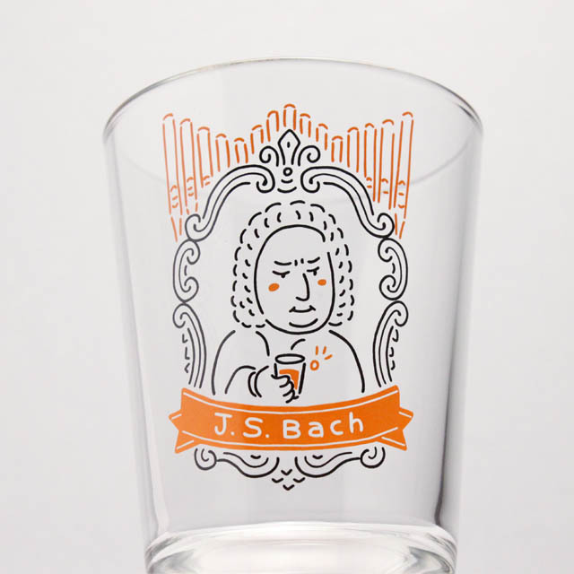 装飾用インテリアガラス バッハ Bach 音楽雑貨 音楽グッズ 作曲家