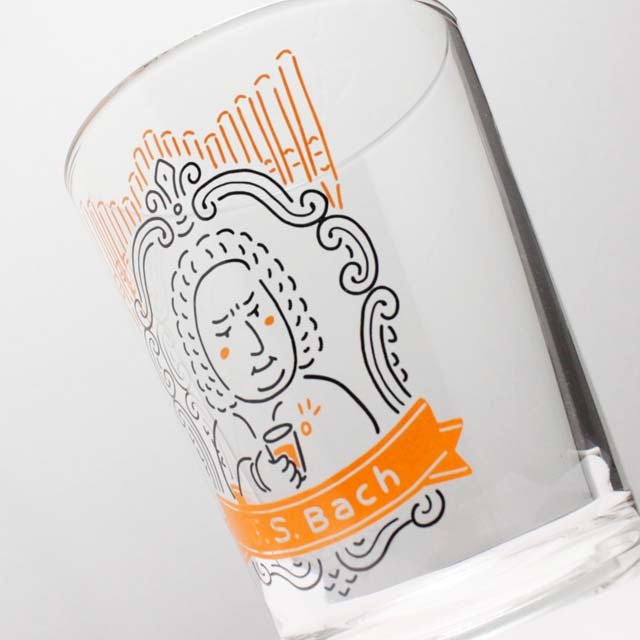 装飾用インテリアガラス バッハ Bach 音楽雑貨 音楽グッズ 作曲家