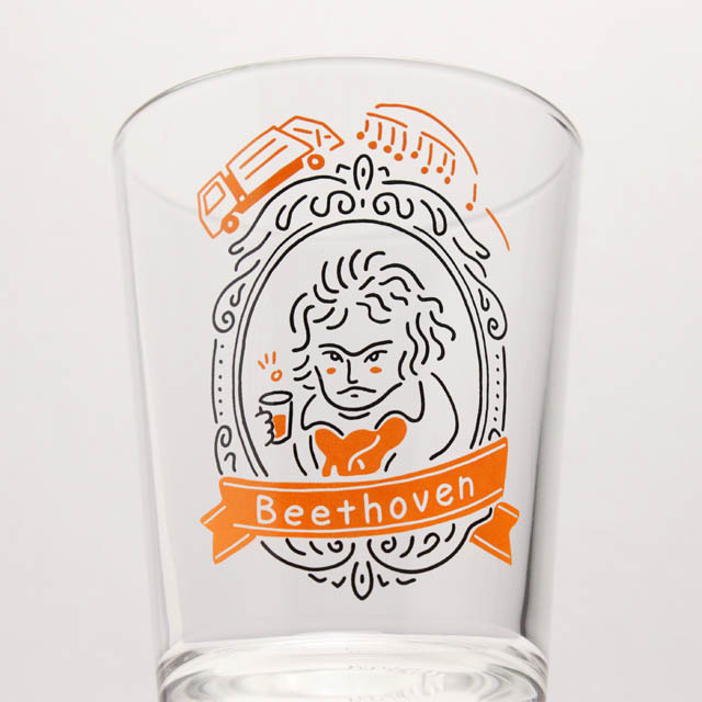 装飾用インテリアガラス ベートーヴェン Beethoven 音楽雑貨 音楽グッズ 作曲家