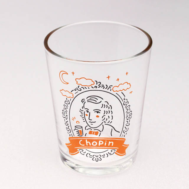 装飾用インテリアガラス ショパン Chopin 音楽雑貨 音楽グッズ 作曲家