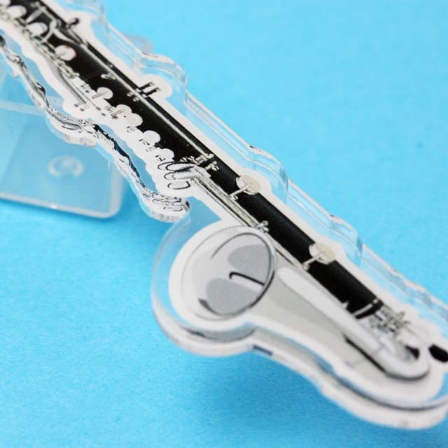 バスクラリネット Bass Clarinet ネームタグ キーホルダー 音楽雑貨 音楽グッズ