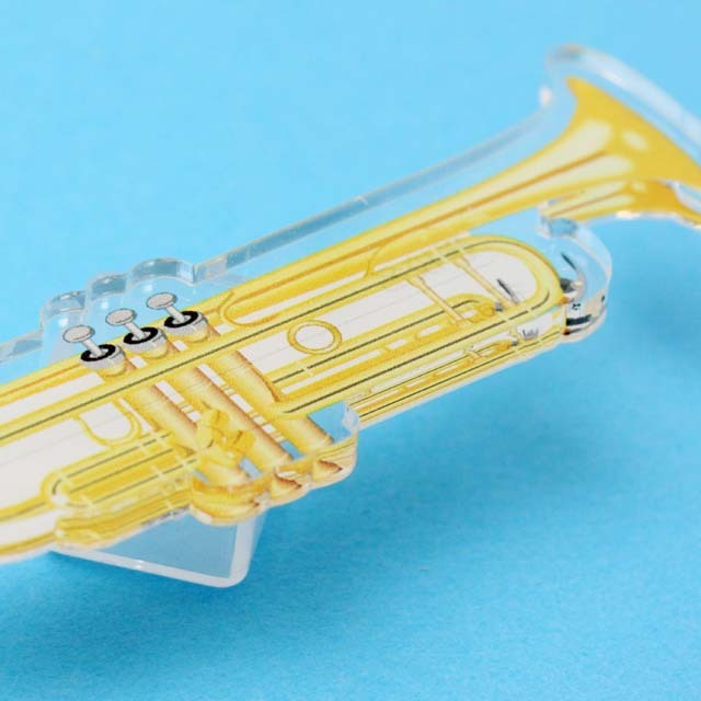 トランペット Trumpet ネームタグ キーホルダー 音楽雑貨 音楽グッズ