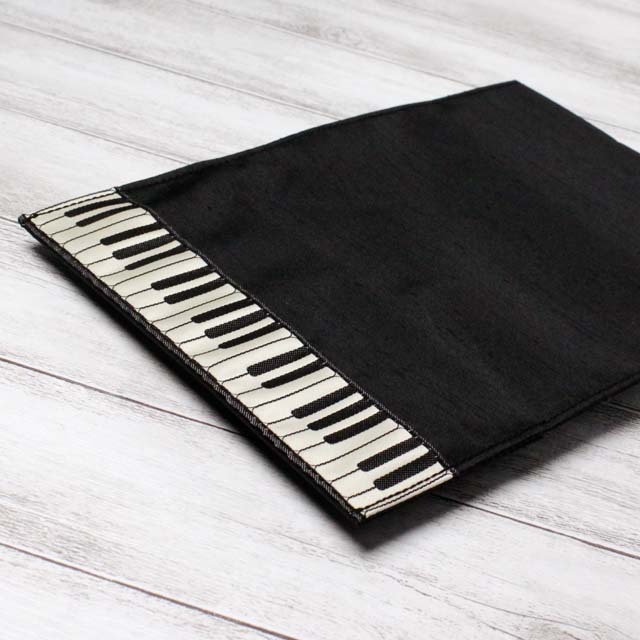 ピアノ 鍵盤織リボン ブックカバー 音楽雑貨 音楽グッズ